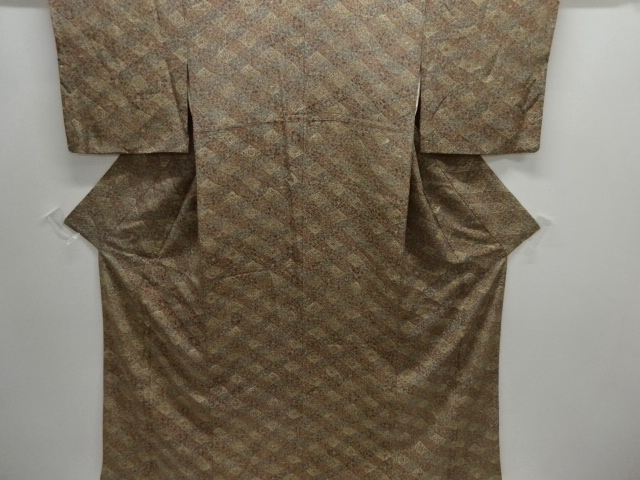 JAPANESE KIMONO / KOMON / SILK / FLORAL SARASA